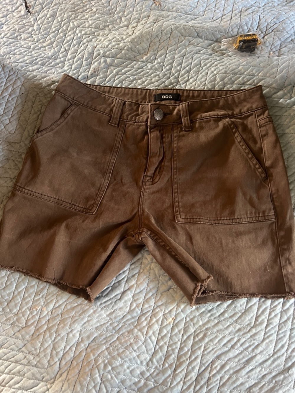BDG Chocolate Brown Denim Cutoff Shorts